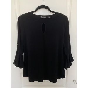Bell sleeve black shirt